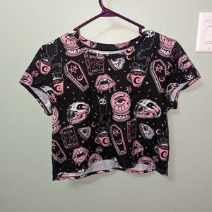 Spooky print crop top